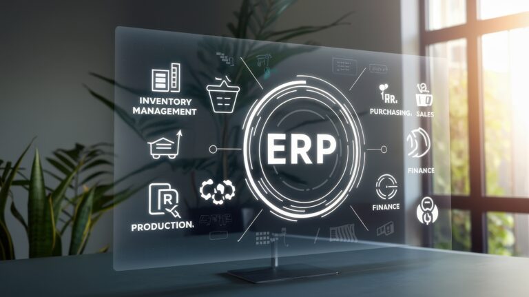 Screen that shows ERP System: Streamlining Business Operations as an example of system integration.